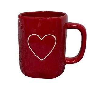 Rae Dunn Heart Red Ceramic Mug